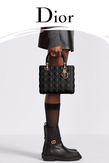 شنطة - Lady Dior ( ٢٣ سم ) / شامل علبة  - ديور - اسود <br> <span class='text-color-warm'>نفدت الكمية</span>